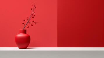 A stunning image of a minimalist red, showcasing the magical elegance found in simplicity. photo