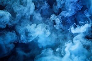 Sky nature cloud smoke black night background for horror blue poster design wallpaper. photo