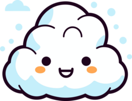 contento nube, carino e divertente personaggi per bambini compleanni png