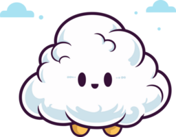 Sweet and Fluffy Cloud Collection, Cute Cartoon Elements for Kids png