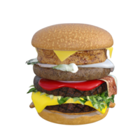 Burger isoated 3d rendering png