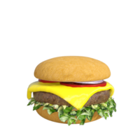 hamburger isoated 3d interpretazione png