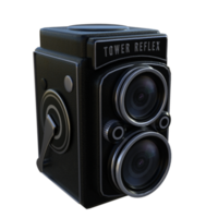 oud camera geïsoleerd 3d png