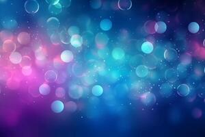 A blurred covalt blue light, pink light abstract background with bokeh glow, Illustration. photo