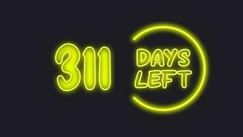 311 day left neon light animated video