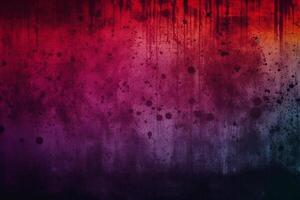 Aged effect overlay. Old film texture. Purple red gradient background with dust scratches. photo