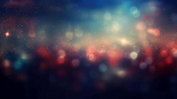 A blurred independense day, divine sky abstract background with bokeh glow, Illustration, photo