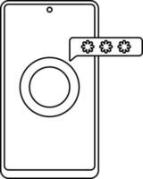 aislado en línea bancario contraseña icono en teléfono inteligente vector