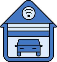 Home Automation Icon In Blue Color. vector