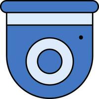 CCTV Camera Icon In Blue Color. vector