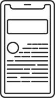 Online Statement In Smartphone Icon. vector