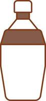 Cocktail Shaker Icon In Brown And White Color. vector