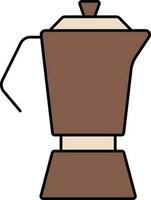 Isolated Mixer Grinder Icon In Brown Color. vector