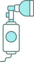 Nebulizer Mask Icon In Blue And White Color. vector