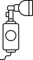 Nebulizer Mask Icon In Line Art. vector