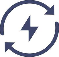 Renewable Energy Icon In Blue Color. vector