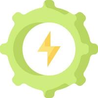 Cogwheel Or Power Setup Icon In Green And Yellow Color. vector