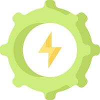 Cogwheel Or Power Setup Icon In Green And Yellow Color. vector