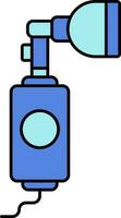 Nebulizer Mask Icon In Blue Color. vector