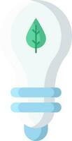 Ecology Bulb Icon In Blue And Gray Color. vector