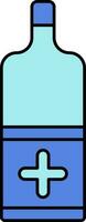 Medicine Bottle Icon In Blue Color. vector