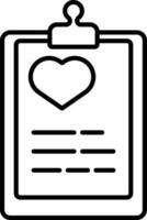 Flat Style Cardiac Report Icon. vector