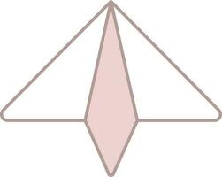 Isolated Paper Plane Icon In Pink And White Color. vector