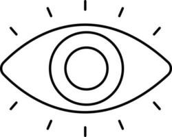 ilustración de ojo icono o símbolo en línea Arte. vector