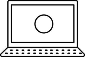 ilustración de ordenador portátil icono en carrera estilo. vector