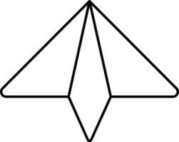 Thin Line Paper Plane Icon Or Symbol. vector