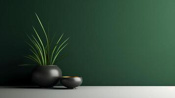 A stunning image of a minimalist green, showcasing the magical elegance found in simplicity. photo