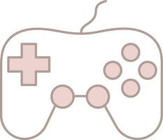 aislado gamepad icono en rosado y blanco color. vector