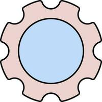 Setting Or Setup Icon In Pink And Blue Color. vector