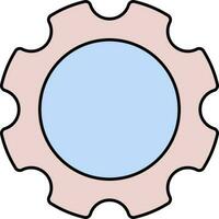 Setting Or Setup Icon In Pink And Blue Color. vector