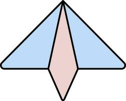 Isolated Paper Plane Icon In Pink And Blue Color. vector