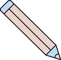 Isolated Pencil Icon In Pink And Blue Color. vector