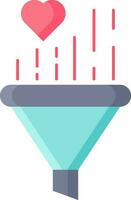 Vector Illustration of Love Filter Icon in Flat Style.