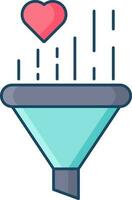 Vector Illustration of Love Filter Icon in FLat Style.