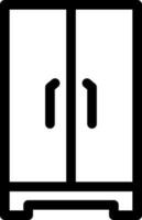 Illustration of Cupboard Icon in Line Art. vector