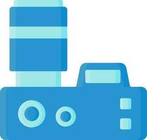 Illustration of Camera Icon In Blue Color. vector