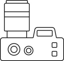 Illustration of Camera Icon In Flat Style. vector