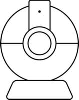 Web Camera Icon In Thin Line Art. vector