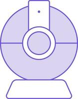 Web Camera Icon In Purple And White Color. vector