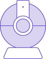 Web Camera Icon In Purple And White Color. vector