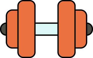 Colorful Dumbbell Icon In Flat Style. vector