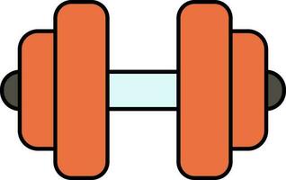 Colorful Dumbbell Icon In Flat Style. vector