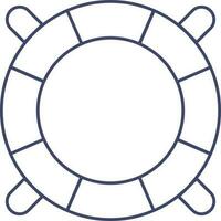 Lifesaver Icon In Blue Outline. vector