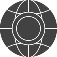 Global With Coin Icon Or Symbol In Gray And White Color. vector