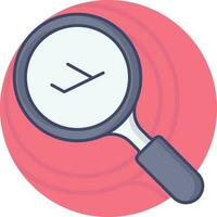 Searching Flight Icon On Pink Background. vector