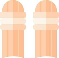 Cricket Pads Icon In Orange Color. vector